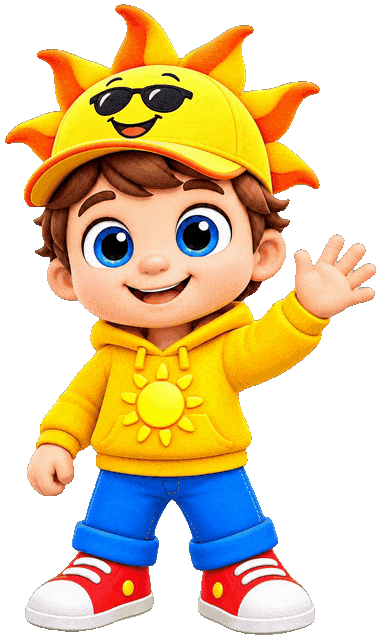 Sani, the SaniSaniKidsTV mascot, waving hello